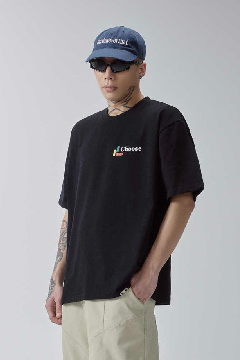 Heavyweight Slogan Couple T-Shirt