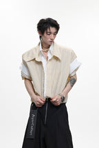 Layered Stripe Oxford Shirt