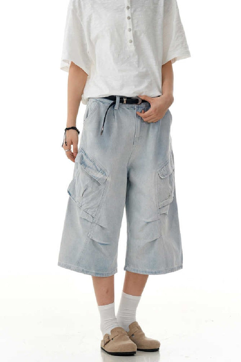 Blue Multi Pocket Jorts