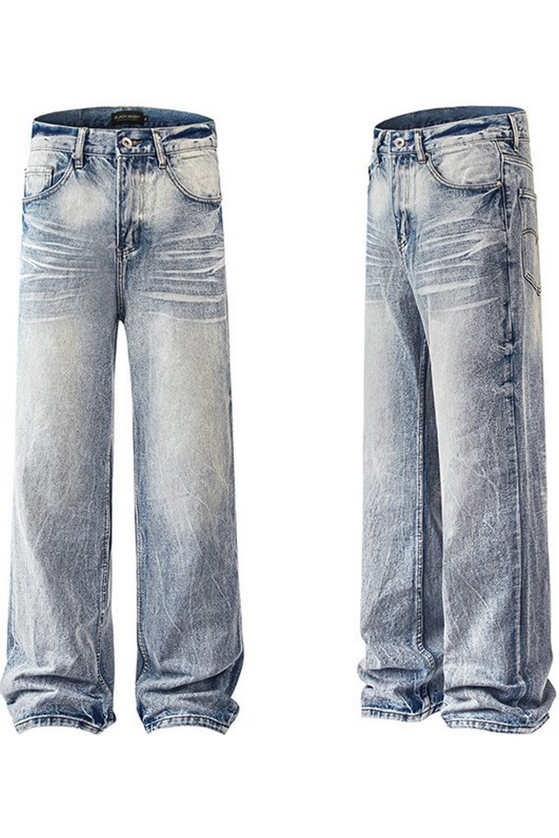 Washed Vintage Straight Jeans