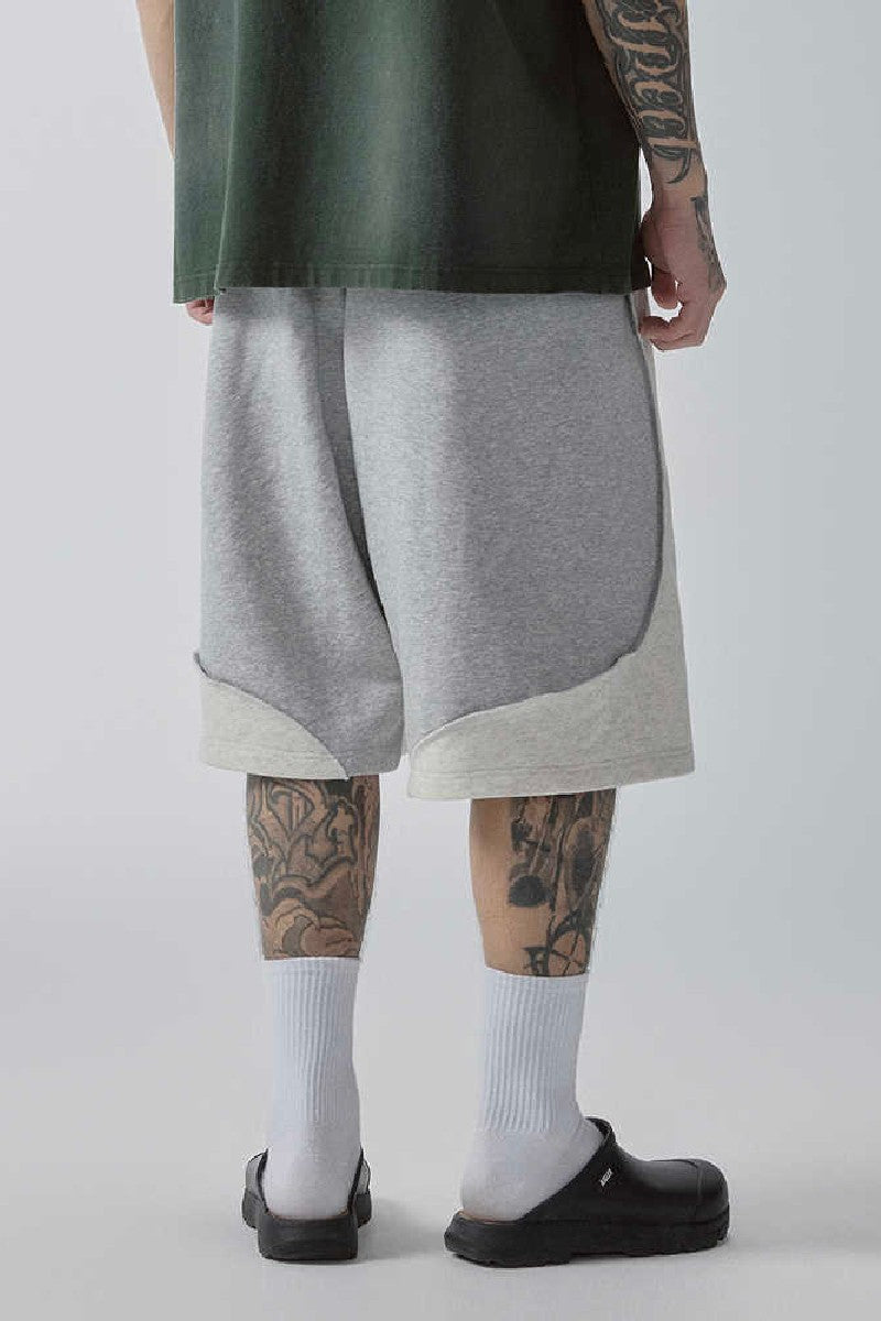 Colorblock Embroidered Beach Shorts