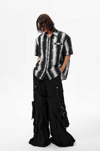 Wrinkled Ink Stripe Shirt