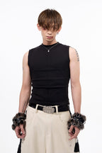 Black Fitted Sleeveless Tank