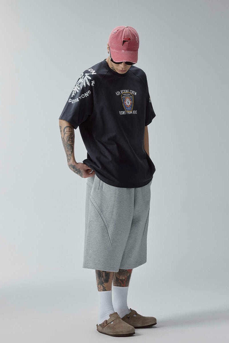 Washed Gradient Raglan T-Shirt