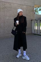 Long Black Woolen Coat