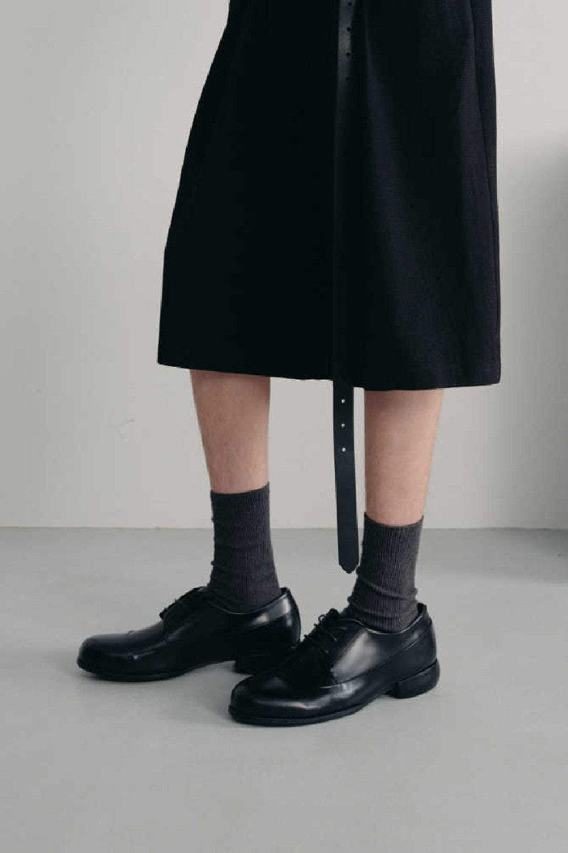 Streamlined Leather Derby Shoes