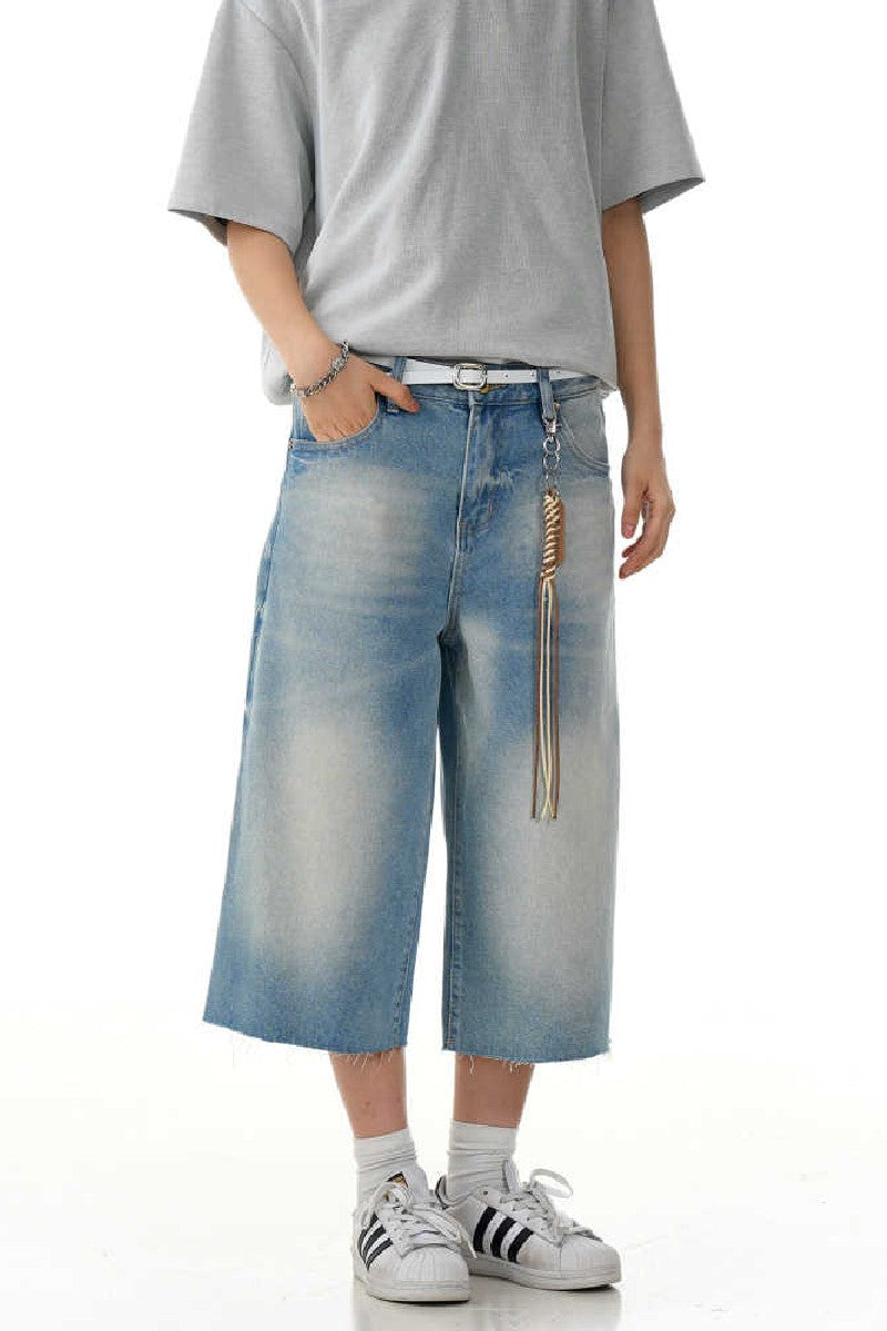 Raw Hem Washed Jorts