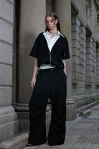 Hooded Patchwork Shirt