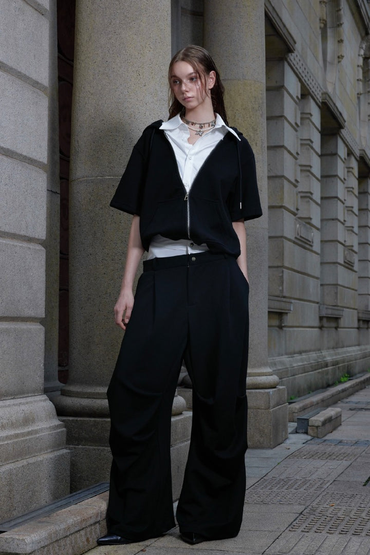 Hooded Patchwork Shirt