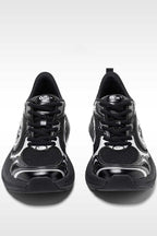 Black Silver Disk Runtech Sneakers