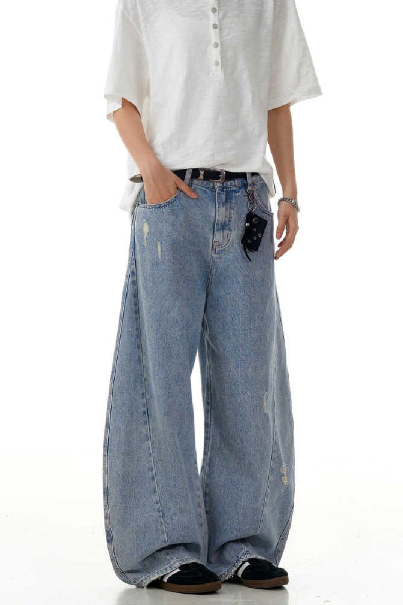 Distressed Blade Banana Jeans