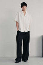 Seagull Collar Crinkle Shirt