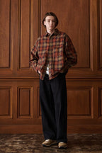 Red Checkered Casual Jacket