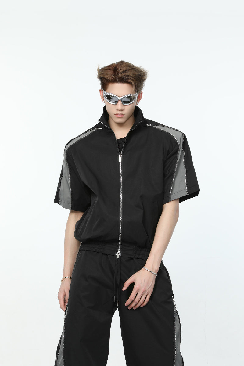 Reflective Zip-Up Shirt