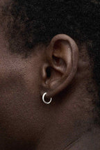 Matte Silver Hoop Earrings