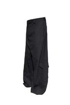 Wool Drop Crotch Cargo Pants