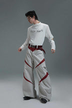 Mesh Fitted Metallic Print Tee