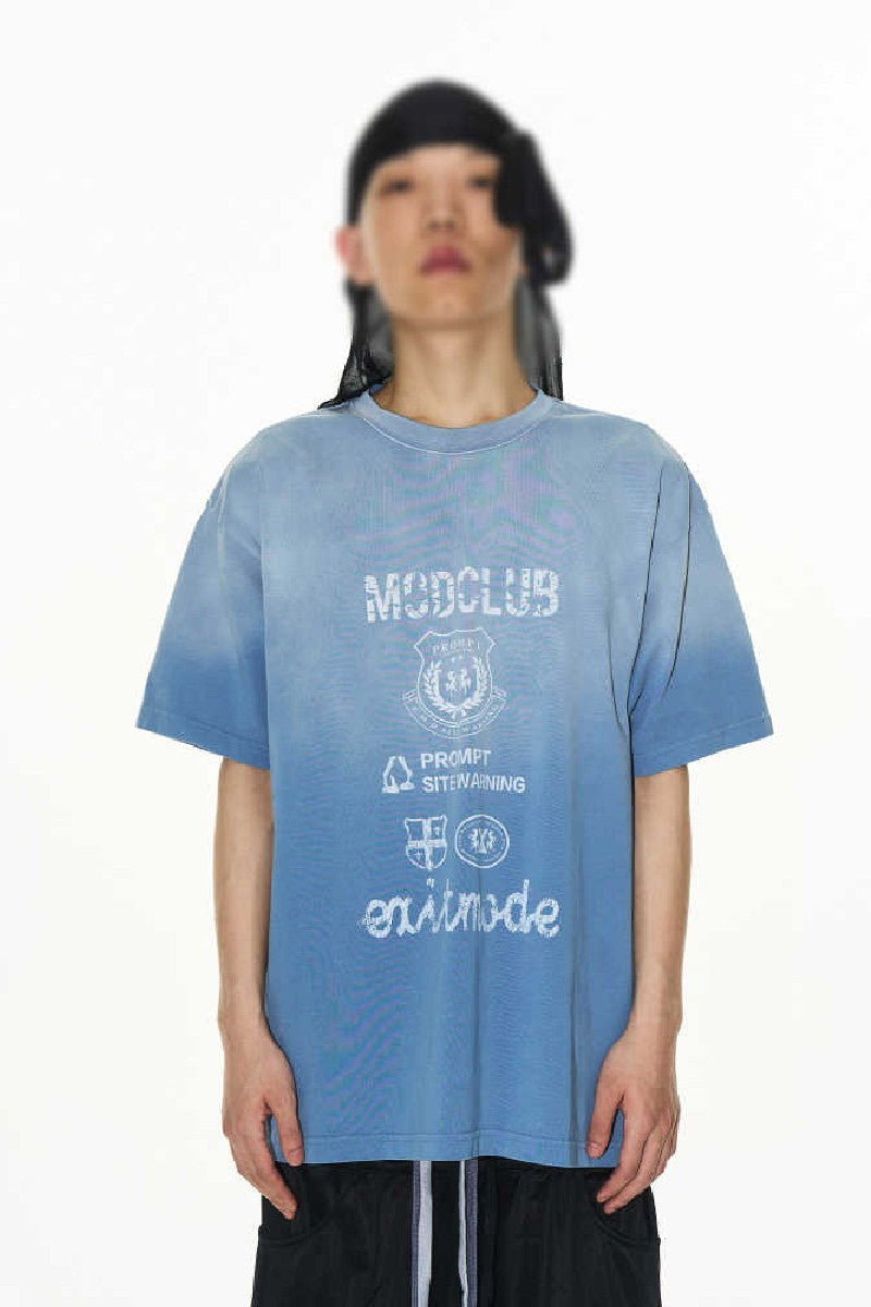 Washed Blue Graphic Tee