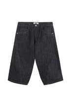 Studded Raw Denim Short Jeans