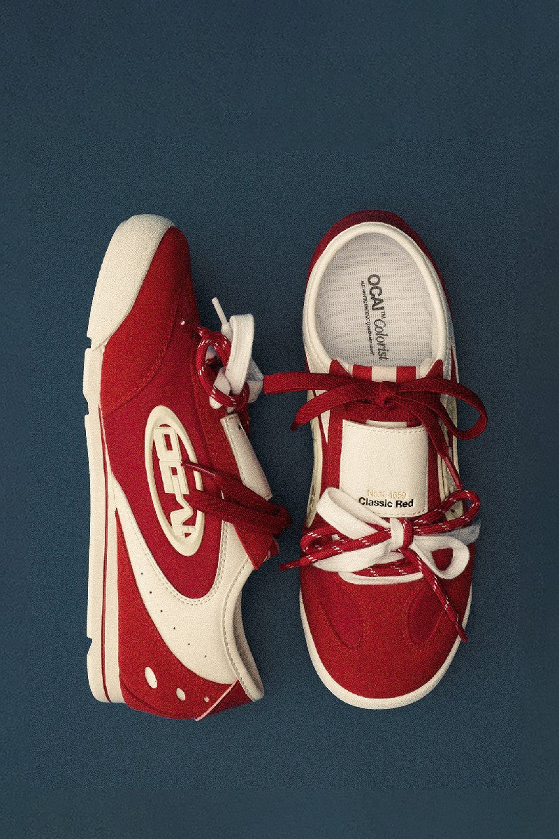 College Red Trainer Sneakers