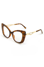 Retro Oversized Metal Cat Eye Sunglasses