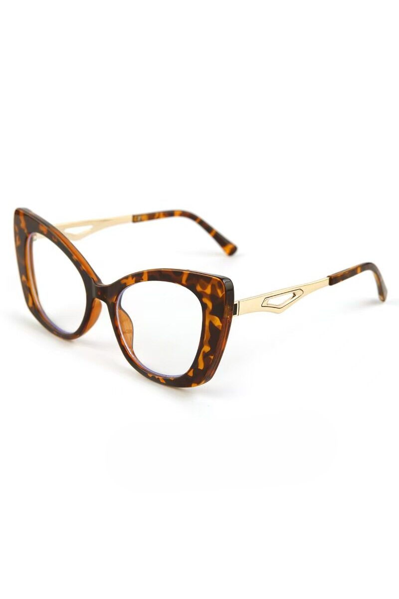 Retro Oversized Metal Cat Eye Sunglasses