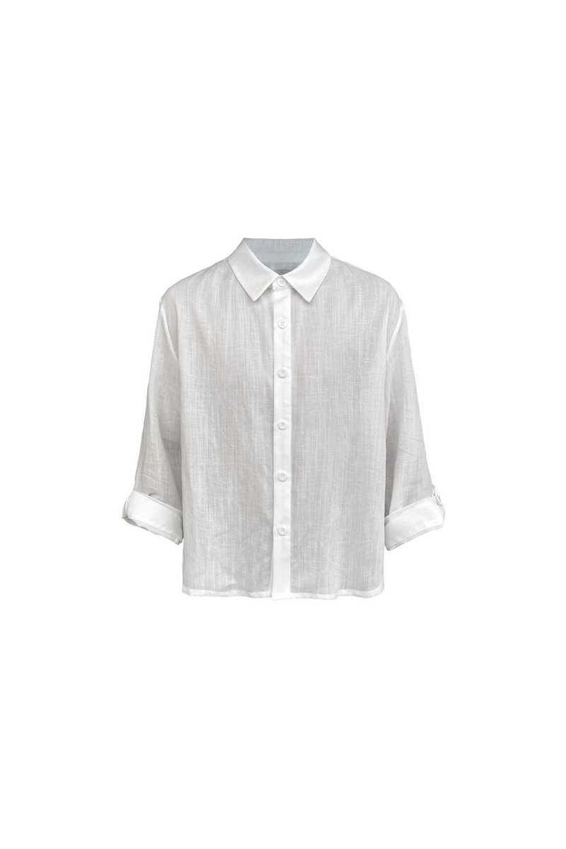 Tencel Linen Roll Sleeve Shirt