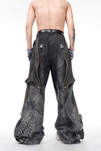 Deconstructed Snakebone Distressed Jeans