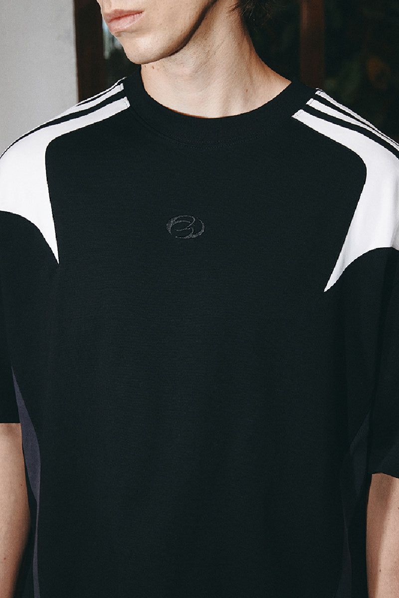 Retro Colorblock Stripe Sports Tee