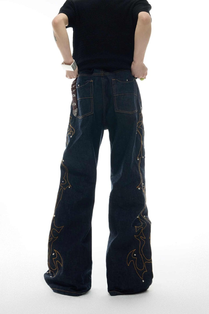 Vintage Contrast Stitch Jeans