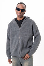 Loose Hooded Cardigan