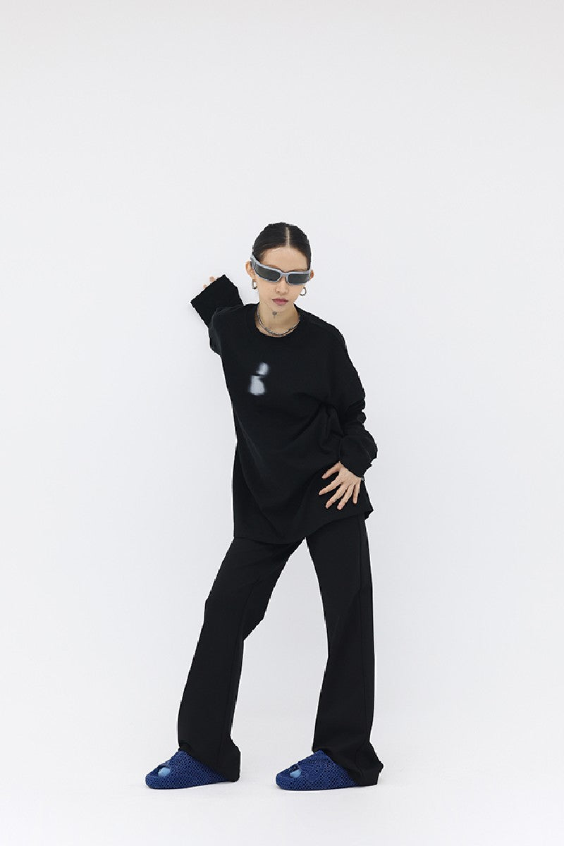 Classic Black Straight-Leg Trousers