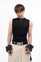 Black Fitted Sleeveless Tank