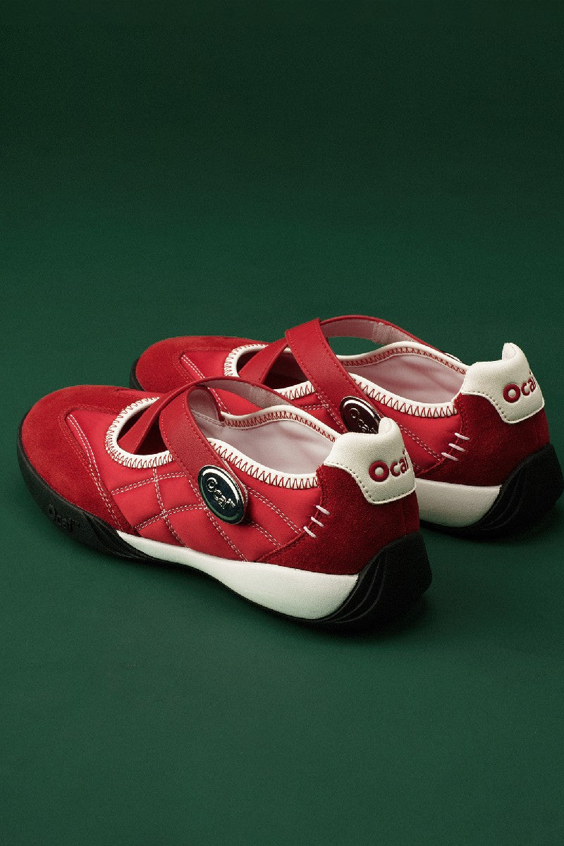 Shiny Red Ballet Trainers
