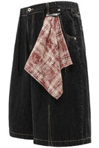 Patchwork Bandana Denim Shorts