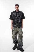 Metallic Padded Shoulder Shirt