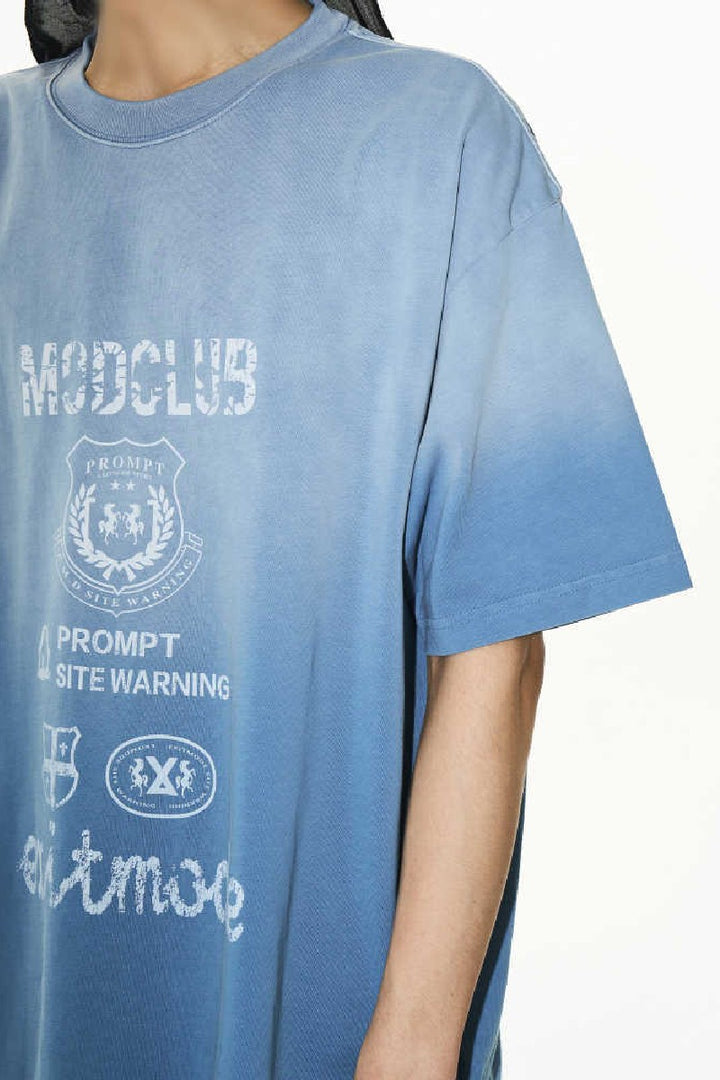 Washed Blue Graphic Tee