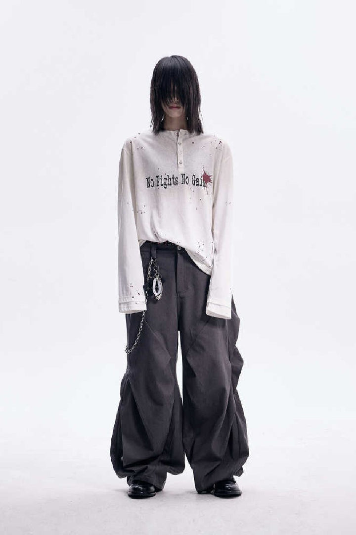 Distressed Ink Print Longsleeve Tee