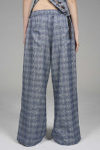 Label Plaid Casual Pants