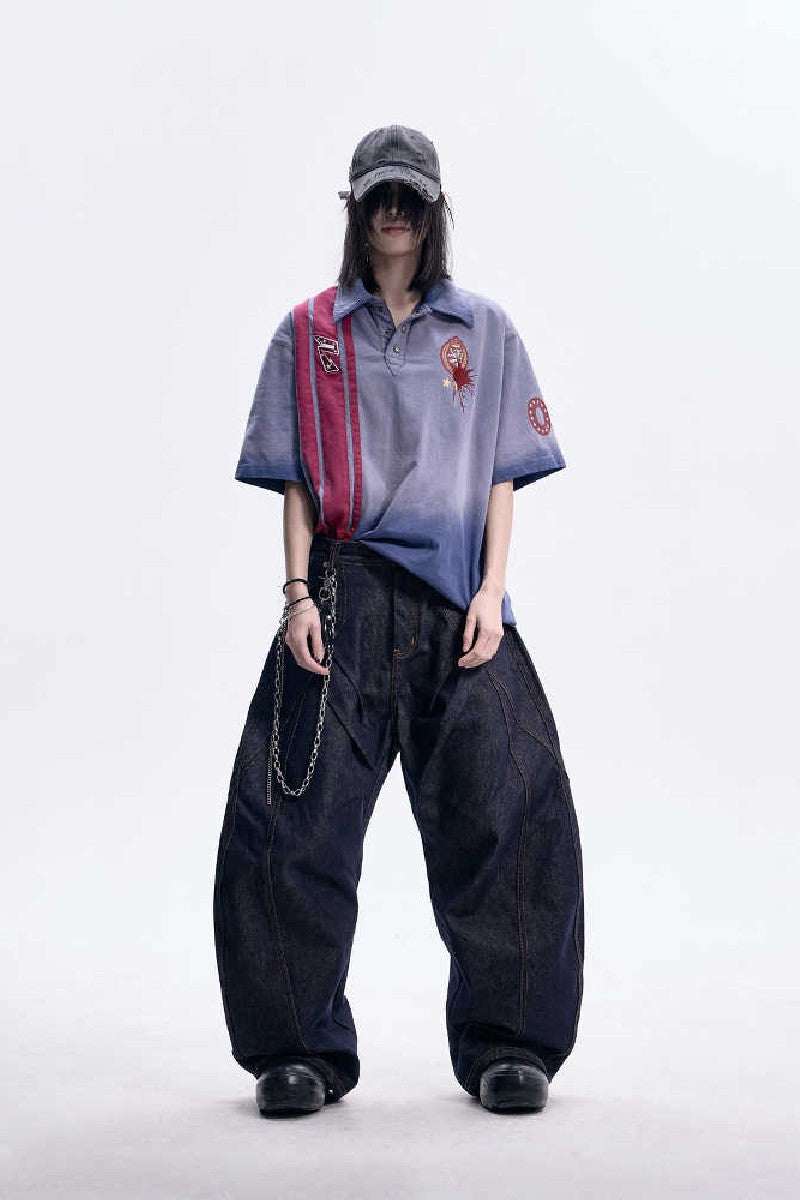 Colorblock Washed Polo Tee