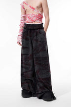 Distressed Tiger Stripe Sweatpants
