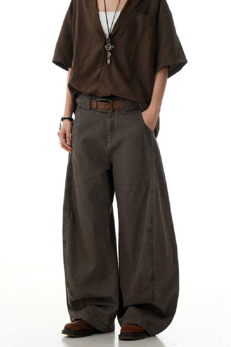 Brown Blade Deconstructed Jeans