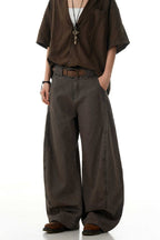 Brown Blade Deconstructed Jeans