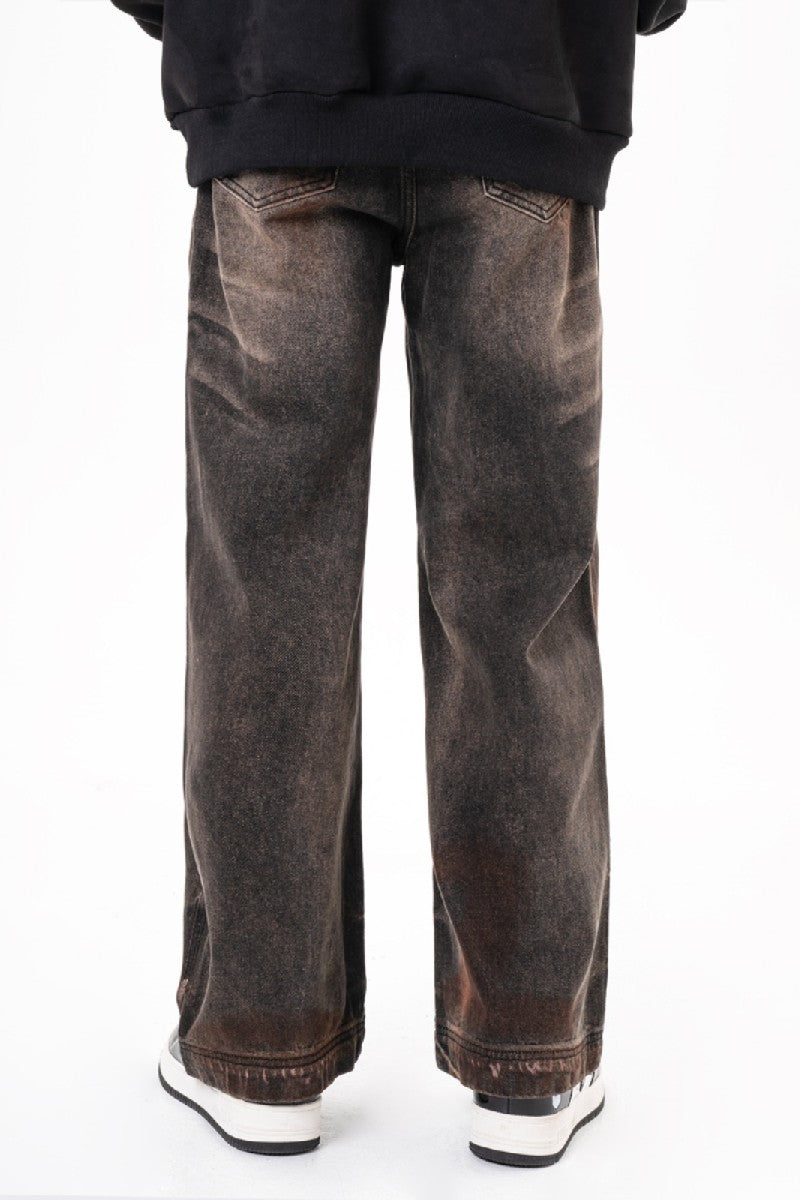 Retro Washed Flared Jeans