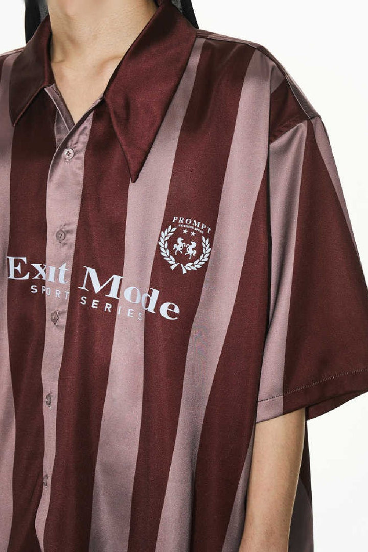 Burgundy Striped Shirt