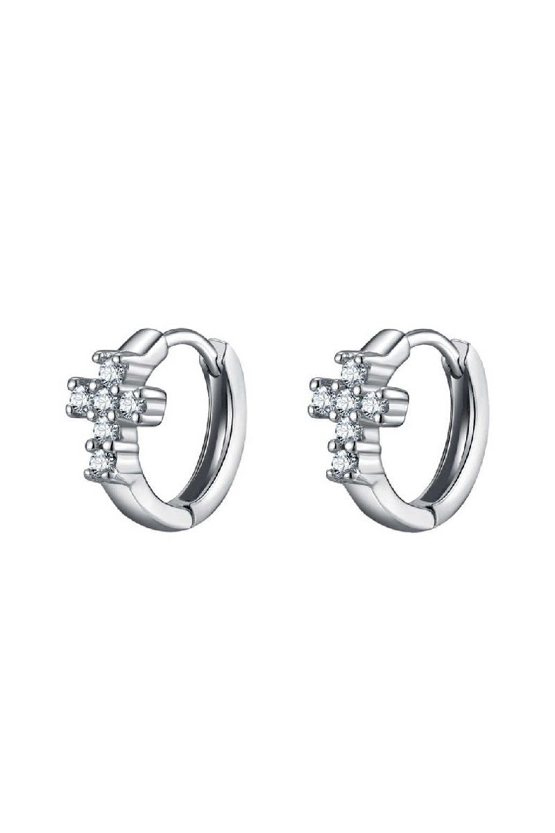 Diamond Cross Hip Hop Earrings