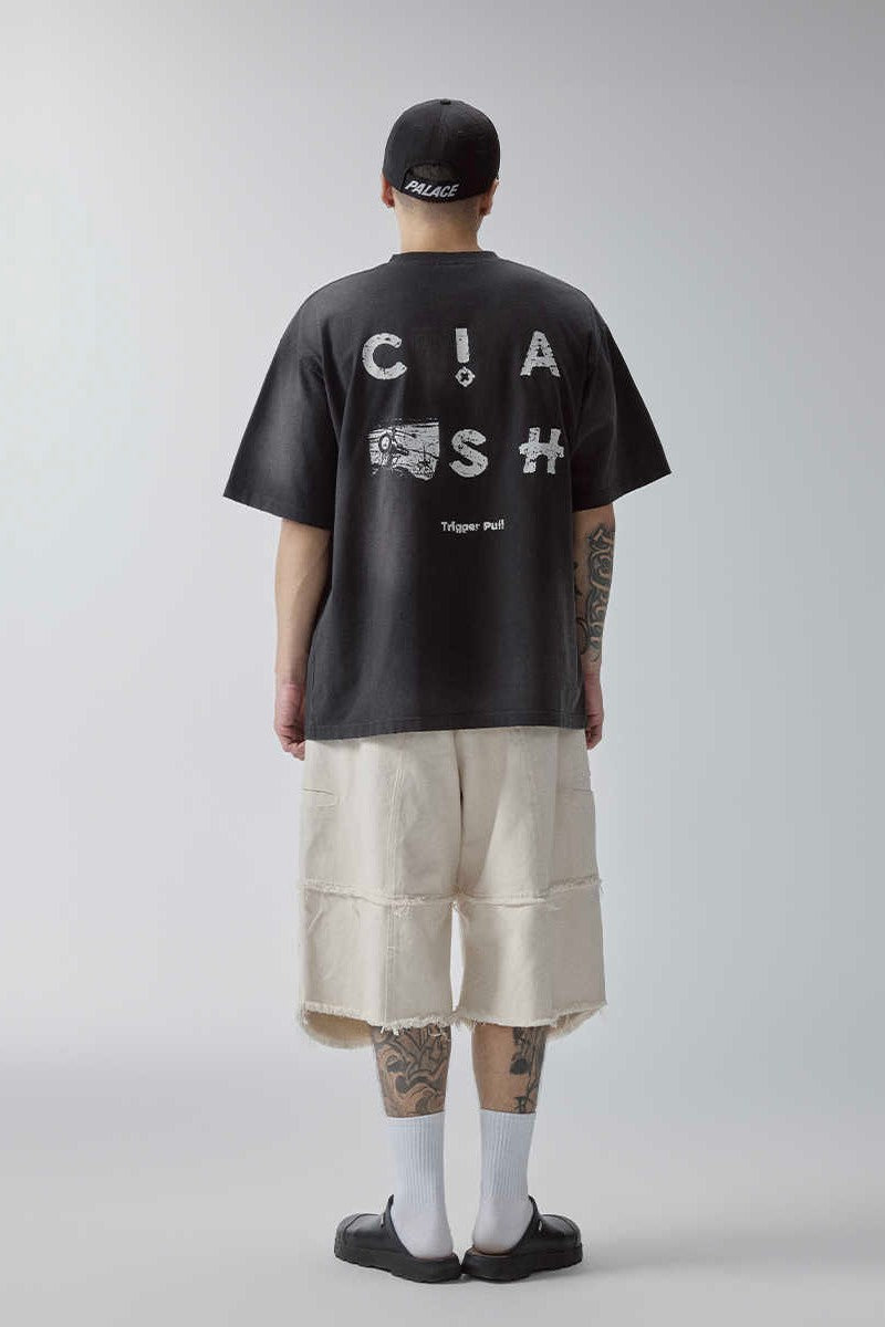 Patchwork Knee-Length Shorts