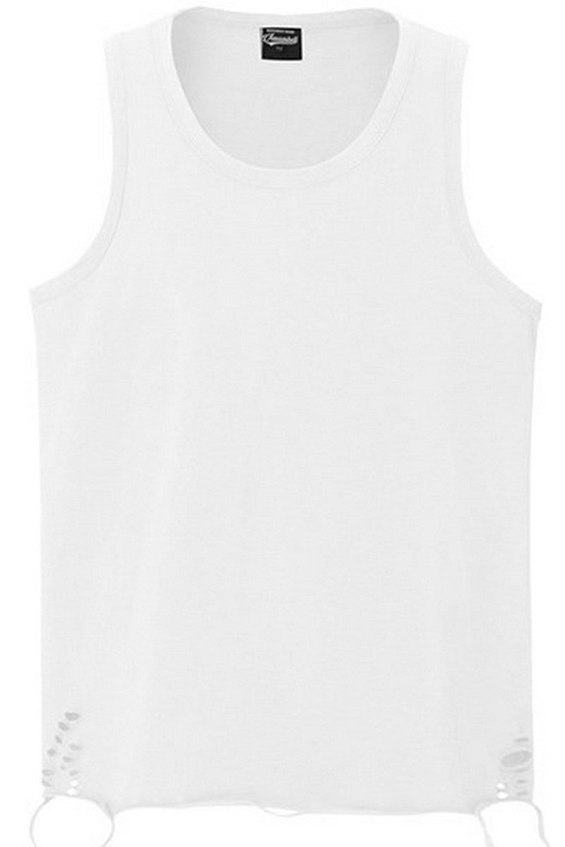 Layered Distressed Cotton Tank