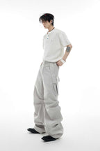 Wrinkled Pocket Cargo Pants