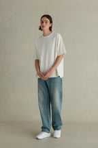Classic Washed Blue Straight Jeans